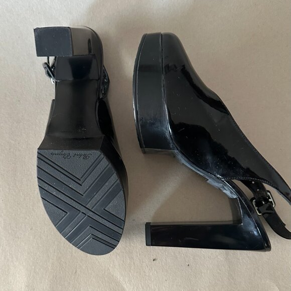 🖤👠 Vintage Vibe: Robert Clergerie 90s/Y2K Black Patent Platform Slingbacks - Picture 5 of 5